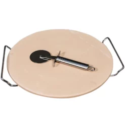 Pizza Stone W/ Rack & Cutter - Avanti
