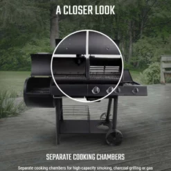 Longhorn Combo Charcoal Gas Smoker Grill By Oklahoma Joe's -AU BBQ Supplies Sales 2024 20209029 3
