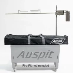 Auspit Compact Portable Camping Spit Rotisserie Package - Silver -AU BBQ Supplies Sales 2024 AUS 1