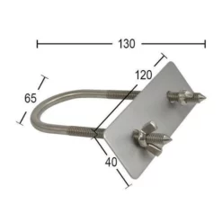 Stainless Steel Back Brace U Bolt For BBQ Rotisserie By Flaming Coals -AU BBQ Supplies Sales 2024 BB02S 2 3