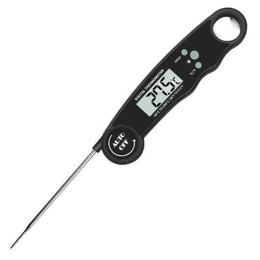 Waterproof Digital Meat Thermometer With Folding Probe And Bottle Opener By Flaming Coals 2 Waterproof Digital Meat Thermometer With Folding Probe And Bottle Opener By Flaming Coals - Image 2