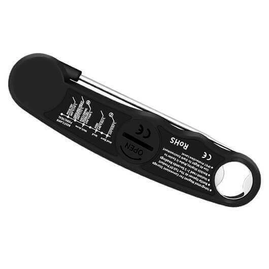 Waterproof Digital Meat Thermometer With Folding Probe And Bottle Opener By Flaming Coals 4 Waterproof Digital Meat Thermometer With Folding Probe And Bottle Opener By Flaming Coals - Image 4