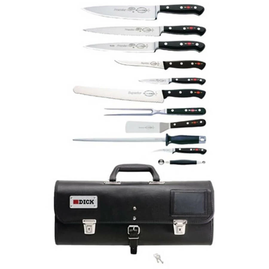11 Piece Knife Set With Roll Bag By F.Dick 1 11 Piece Knife Set With Roll Bag By F.Dick