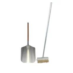 Aluminum Pizza Peel And Oven Brush Combo By Flaming Coals