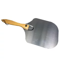 Aluminium Pizza Peel With Foldable Wood Handle And Pizza Cutter -AU BBQ Supplies Sales 2024 FC AMPPIZPEELCUT 2