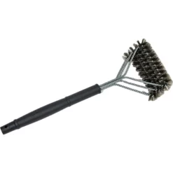 BBQ Grill Brush With Triple Stainless Steel Brush Head Bristles - Flaming Coals