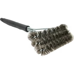 BBQ Grill Brush With Triple Stainless Steel Brush Head Bristles - Flaming Coals -AU BBQ Supplies Sales 2024 FC BRUSH02 3