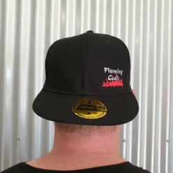 Flaming Coals BBQ Hat/Cap FC Logo Grey - Flat Brim & Trucker -AU BBQ Supplies Sales 2024 FC HAT3 4