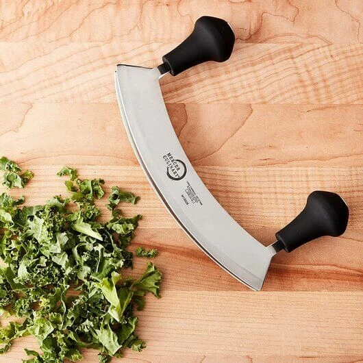 8 Inch Double Blade Mezzaluna Herb Cutter | Mercer Culinary 3 8 Inch Double Blade Mezzaluna Herb Cutter | Mercer Culinary - Image 3
