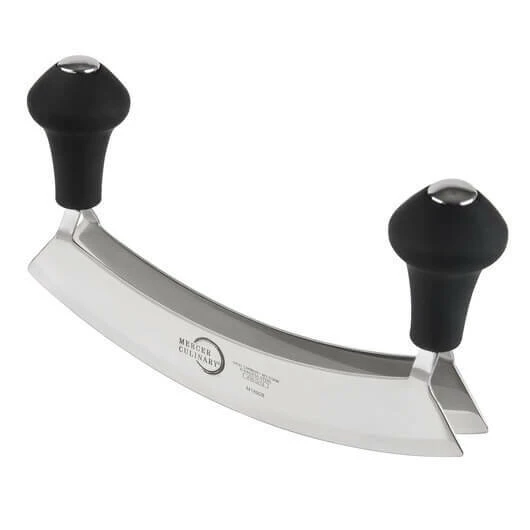 8 Inch Double Blade Mezzaluna Herb Cutter | Mercer Culinary 4 8 Inch Double Blade Mezzaluna Herb Cutter | Mercer Culinary - Image 4