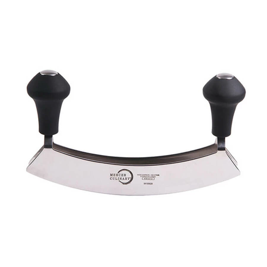 8 Inch Double Blade Mezzaluna Herb Cutter | Mercer Culinary 1 8 Inch Double Blade Mezzaluna Herb Cutter | Mercer Culinary
