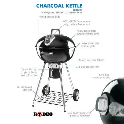 Rodeo 22" Charcoal Kettle BBQ | Napoleon 2 Rodeo 22" Charcoal Kettle BBQ | Napoleon - Image 2