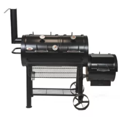 Offset Smoker BBQ - Flaming Coals -AU BBQ Supplies Sales 2024 OFFSMK 2