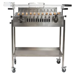 Straight 3 Skewer In-line Cyprus Spit | Stainless Steel