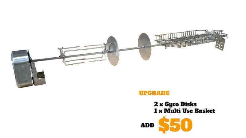 Universal BBQ Rotisserie Kit (1 Piece Skewer) 4-6 Burner | Flaming Coals 6 Universal BBQ Rotisserie Kit (1 Piece Skewer) 4-6 Burner | Flaming Coals - Image 6