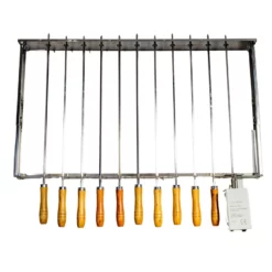 Kebab Skewers Attachment For BBQ - Stainless Steel 8 Kebab Skewers Attachment For BBQ - Stainless Steel -AU BBQ Supplies Sales 2024 SP032 2