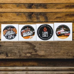 BBQ Stickers Combo Pack | Flaming Coals -AU BBQ Supplies Sales 2024 STICKERS COMBO 2